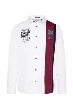 Повседневная рубашка CAMP DAVID Slim fit Button Up Shirt, белый