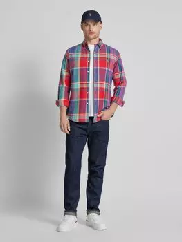 Повседневная рубашка Custom Fit с воротником на пуговицах Polo Ralph Lauren, красный