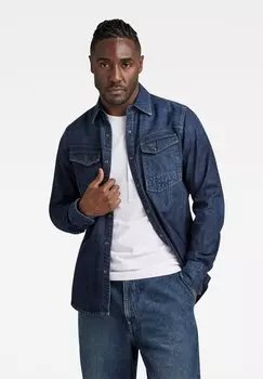 Повседневная рубашка DAKOTA SLIM SHIRT LONG SLEEVE G-STAR, цвет Worn In Deep Sea