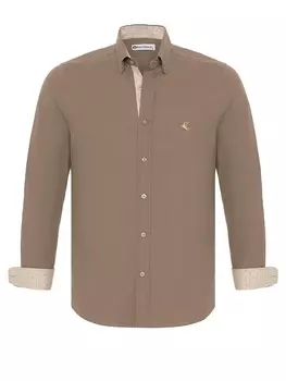 Повседневная рубашка Dandalo Regular fit Button Up Shirt Stoffel, коричневый