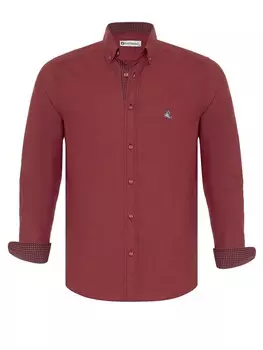 Повседневная рубашка Dandalo Regular fit Button Up Shirt Akil, бордо