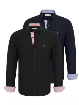 Повседневная рубашка Dandalo Regular fit Button Up Shirt, черный