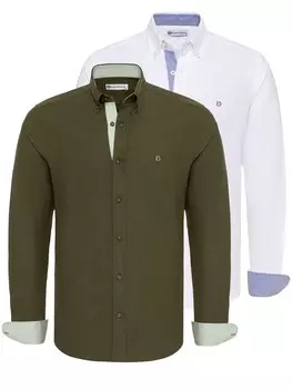 Повседневная рубашка Dandalo Regular fit Button Up Shirt, цвет blue/olive/white