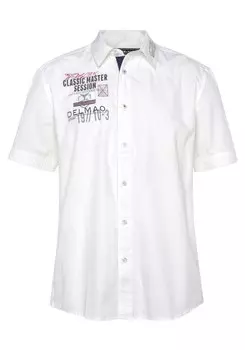 Повседневная рубашка DELMAO Regular fit Button Up Shirt, белый