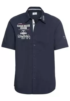 Повседневная рубашка DELMAO Regular fit Button Up Shirt, морской синий
