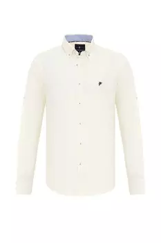 Повседневная рубашка DENIM CULTURE Regular fit Button Up Shirt CURTIS, экрю