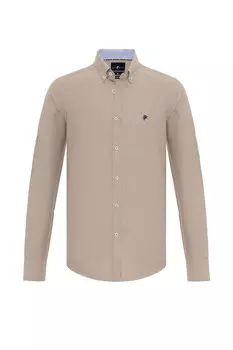 Повседневная рубашка DENIM CULTURE Regular fit Button Up Shirt CURTIS, бежевый