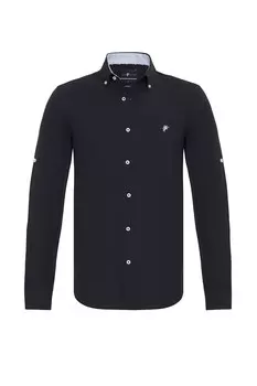 Повседневная рубашка DENIM CULTURE Regular fit Button Up Shirt CURTIS, черный