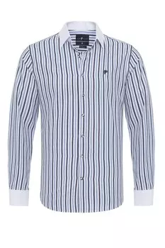 Повседневная рубашка DENIM CULTURE Regular fit Button Up Shirt MICKY, синий/темно-синий
