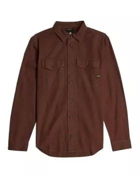 Повседневная рубашка G-STAR Regular fit Button Up Shirt, коричневый