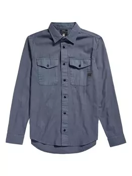 Повседневная рубашка G-STAR Slim fit Button Up Shirt Marine, темно-синий