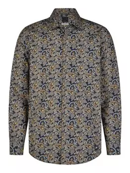 Повседневная рубашка HECHTER PARIS Regular fit Button Up Shirt, цвет dark blue/brown