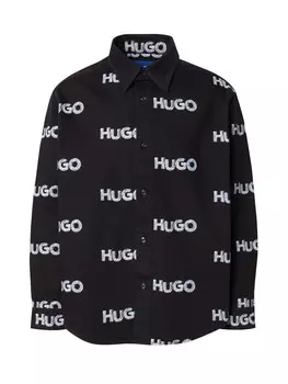 Повседневная рубашка HUGO Regular fit Button Up Shirt Ebolt, черный