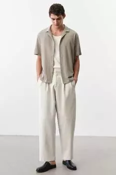 Повседневная рубашка из джерси обычного кроя H&M, зеленый