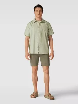 Повседневная рубашка из хлопка с полосатым узором, модель SEBAA Armedangels, светло-зеленый