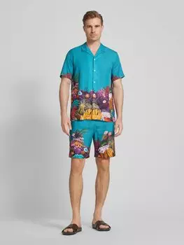 Повседневная рубашка из лиоцелла с принтом Scotch & Soda, бирюзовый