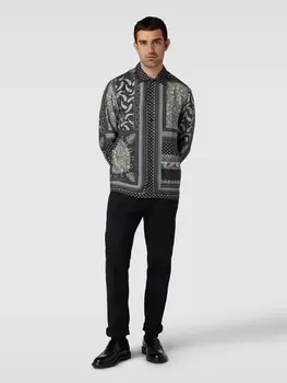 Повседневная рубашка из лиоцелла со сплошным узором Baldessarini, светло-серый