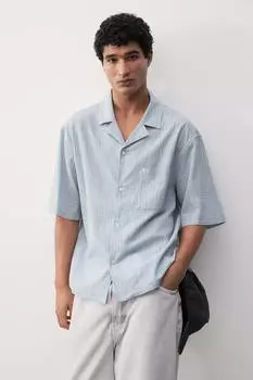 Повседневная рубашка из сирсакера свободного кроя H&M, мультиколор