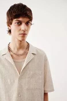 Повседневная рубашка из сирсакера свободного кроя H&M, мультиколор