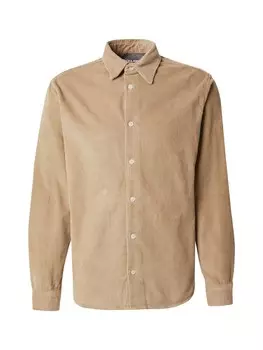 Повседневная рубашка JACK & JONES Comfort fit Button Up Shirt, серо-коричневый