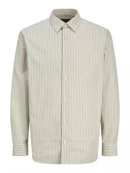 Повседневная рубашка JACK & JONES Comfort fit Button Up Shirt, хаки