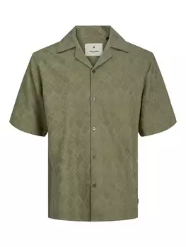 Повседневная рубашка JACK & JONES Comfort fit Button Up Shirt, зеленый
