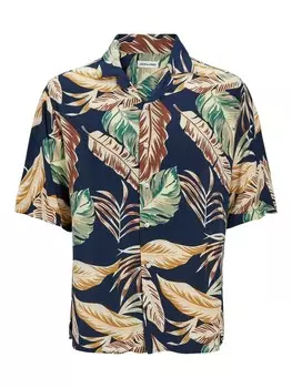 Повседневная рубашка JACK & JONES Comfort fit Button Up Shirt JJEJeff, темно-синий