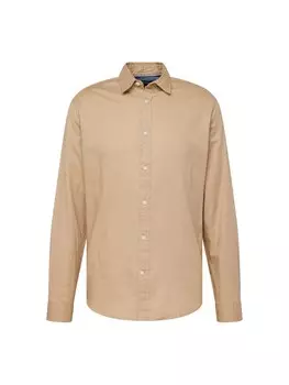 Повседневная рубашка JACK & JONES Regular fit Button Up Shirt, бежевый