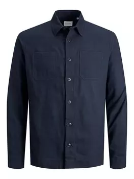 Повседневная рубашка JACK & JONES Regular fit Button Up Shirt JJLogan, ночной синий