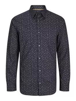 Повседневная рубашка JACK & JONES Regular fit Button Up Shirt, синий/темно-синий