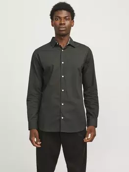 Повседневная рубашка JACK & JONES Regular fit Button Up Shirt, серый