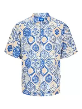 Повседневная рубашка JACK & JONES Regular fit Button Up Shirt JORNoto, синий