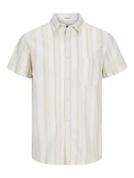 Повседневная рубашка JACK & JONES Regular fit Button Up Shirt, бежевый