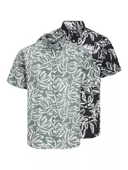 Повседневная рубашка JACK & JONES Regular fit Button Up Shirt Lafayette, цвет jade/black