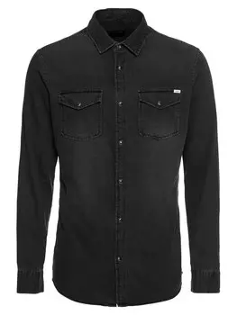 Повседневная рубашка JACK & JONES Regular fit Button Up Shirt Sheridan, антрацит