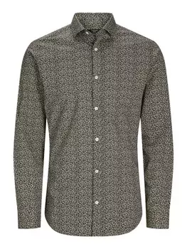 Повседневная рубашка JACK & JONES Slim fit Button Up Shirt JPRBlackpool, антрацит