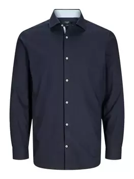 Повседневная рубашка JACK & JONES Slim fit Button Up Shirt JPRBLAParker, ночной синий