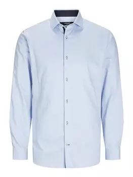 Повседневная рубашка JACK & JONES Slim fit Button Up Shirt JPRBLAParker, светло-синий