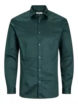 Повседневная рубашка JACK & JONES Slim fit Button Up Shirt JJPRParma, темно-зеленый