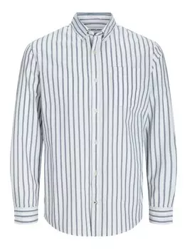 Повседневная рубашка JACK & JONES Slim fit Button Up Shirt JJEOxford, темно-синий