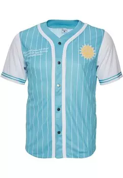 Повседневная рубашка Karl Kani Comfort fit Button Up Shirt, бирюзовый