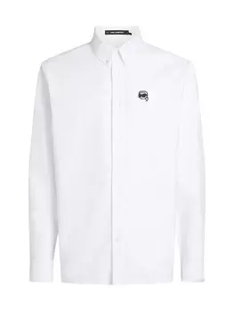 Повседневная рубашка Karl Lagerfeld Regular fit Button Up Shirt, белый