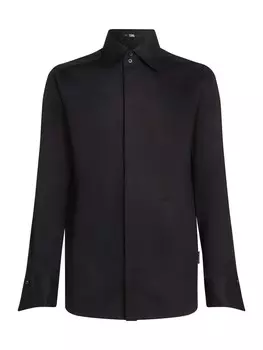 Повседневная рубашка Karl Lagerfeld Regular fit Button Up Shirt Essential, черный