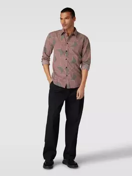 Повседневная рубашка классического кроя с графическим узором Esprit, красный