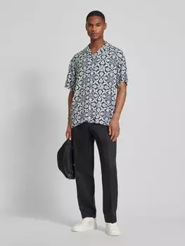 Повседневная рубашка классического кроя с узором по всей поверхности SELECTED HOMME