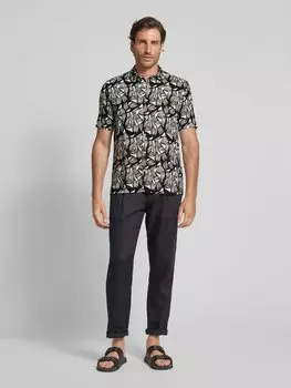 Повседневная рубашка классического кроя с воротником-стойкой Antony Morato, черный