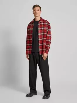 Повседневная рубашка классического кроя с воротником-стойкой THE KOOPLES, красный