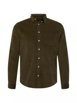 Повседневная рубашка Kronstadt Regular fit Button Up Shirt Johan, оливковый