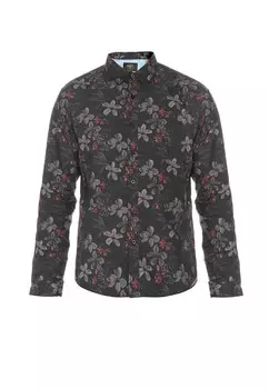 Повседневная рубашка Le Temps Des Cerises Regular fit Button Up Shirt RIKEL, черный