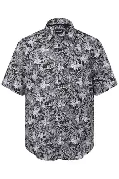 Повседневная рубашка Men Plus Regular fit Button Up Shirt, черный